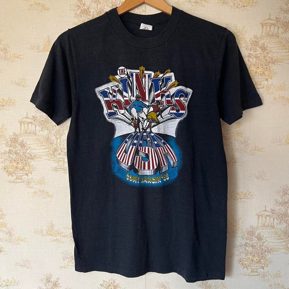 Vintage 1983 The Kinks State of Confusion Tour T-Shirt | Faded Black | Size L